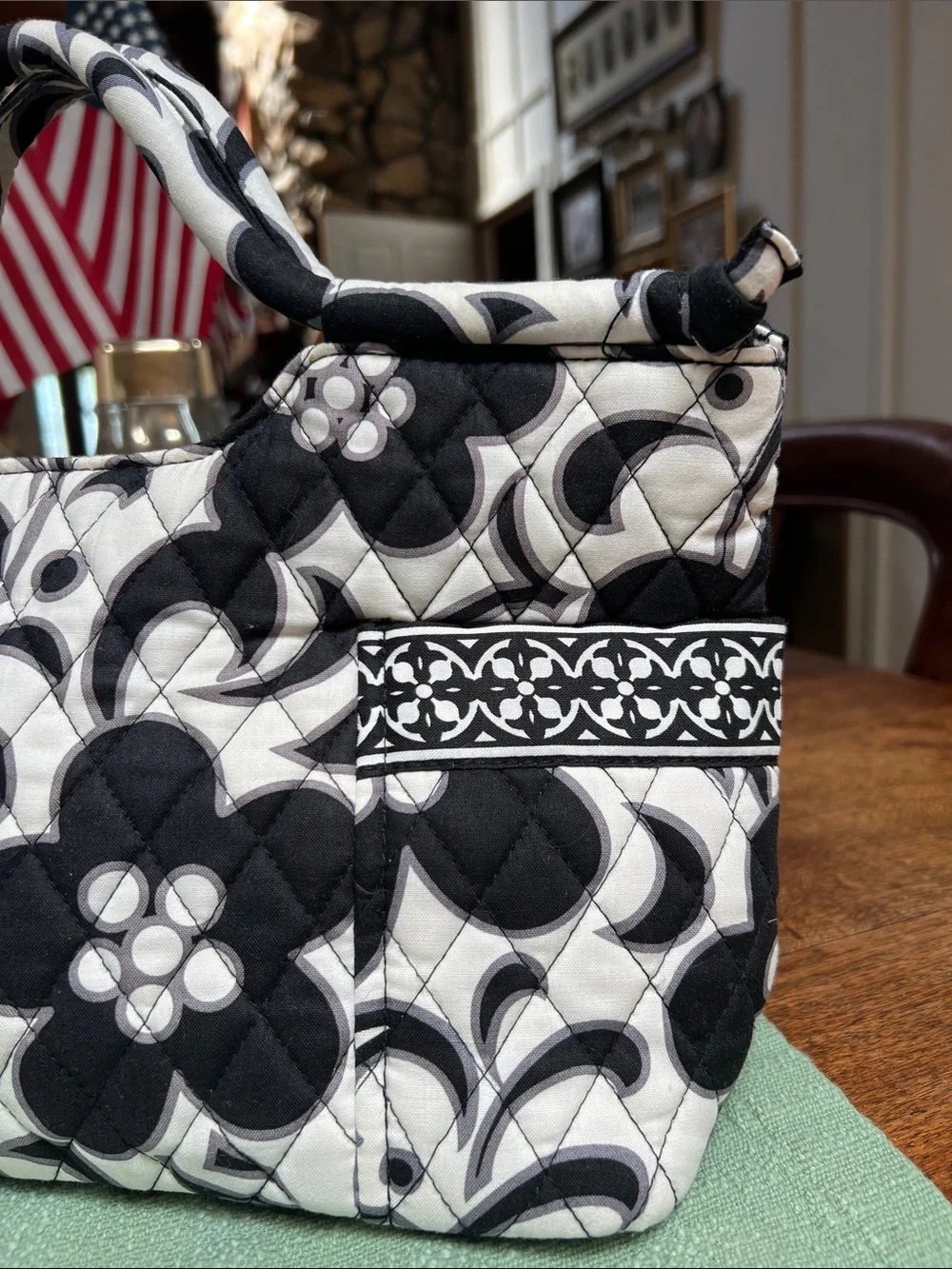 NWT Vera Bradley Gabby Tote in Retired Night and Day Pattern